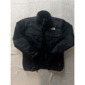 North Face Girls Denali Fleece Jacket Black Full Zip XL 18/20 Runs small size L